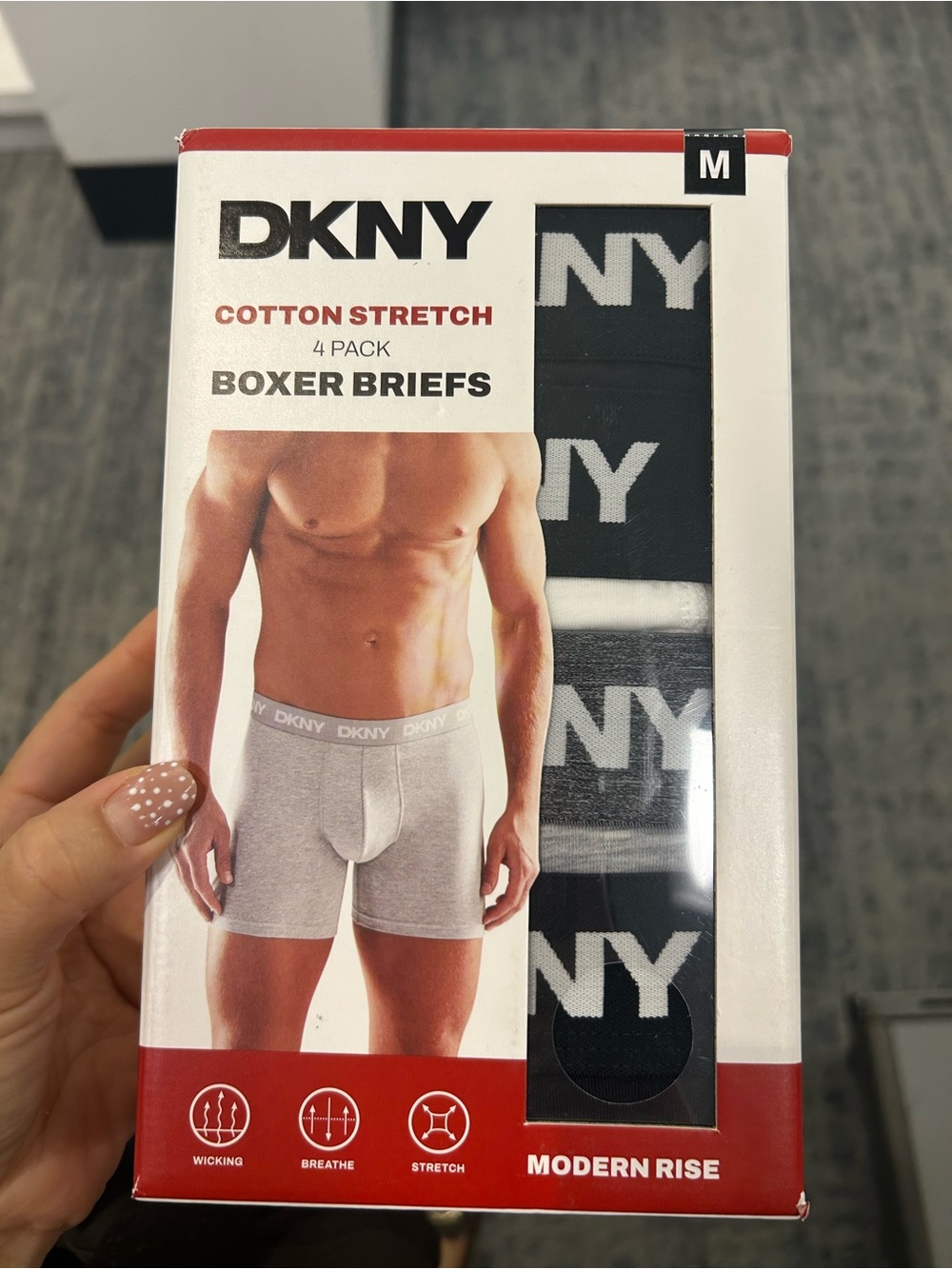 DKNY ultralight mesh men’s boxer briefs 4 pack size M